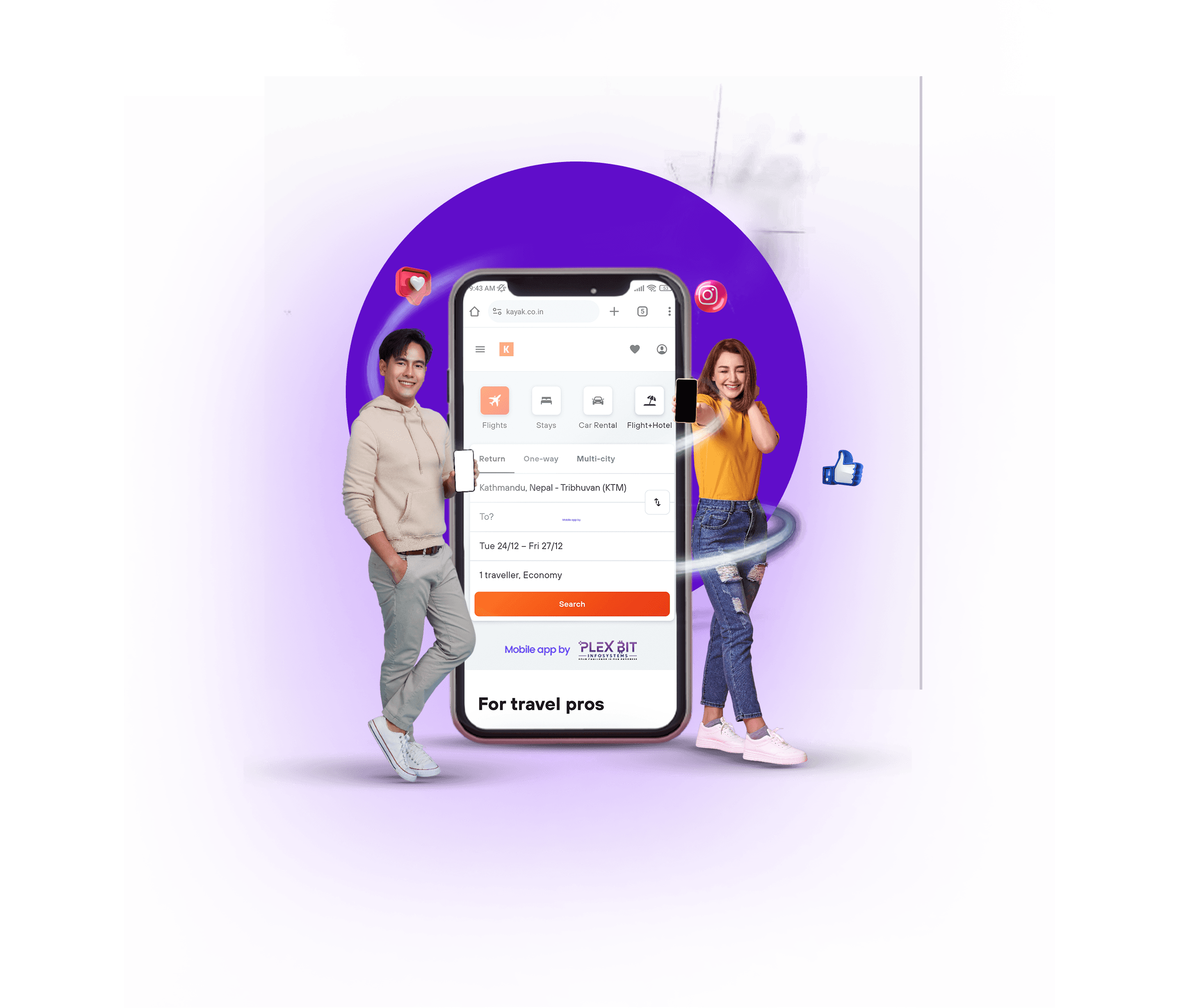 Mobile app development service in Nepal and the Netherlands by Plex Bit Infosystems