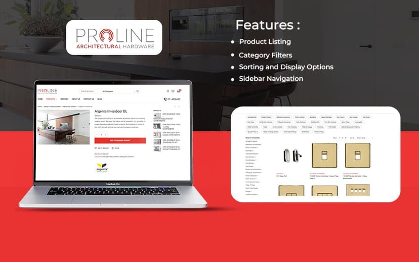 Plex Bit Portfolio: Dynamic eCommerce website for Proline developed by Plex Bit