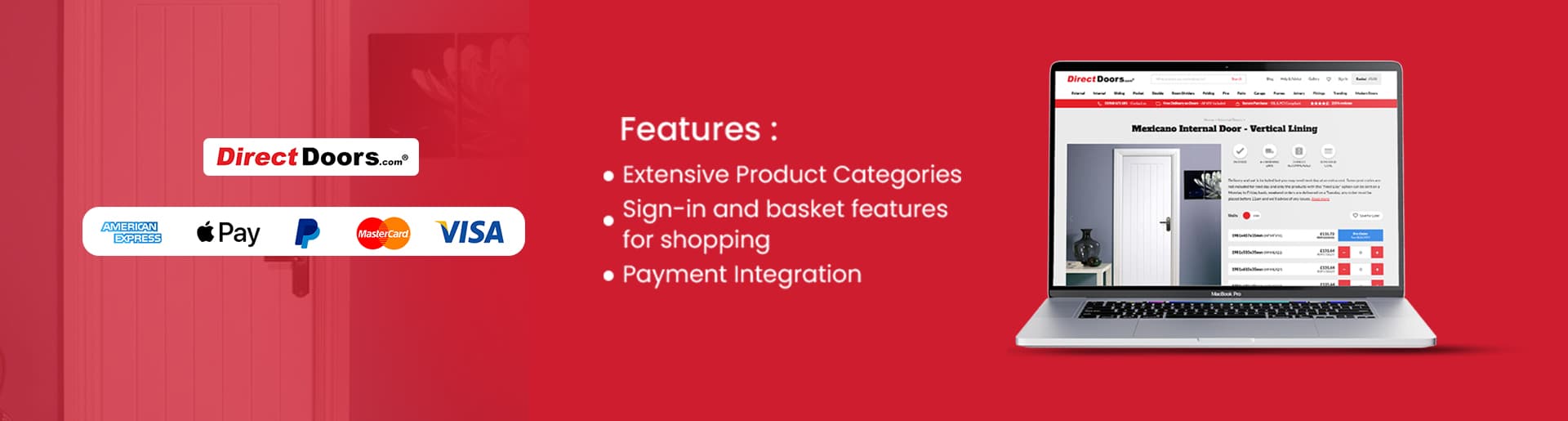 eCommerce website for UK-based door company built by Plex Bit.